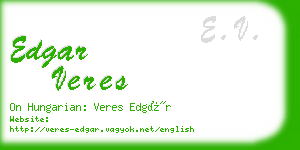 edgar veres business card